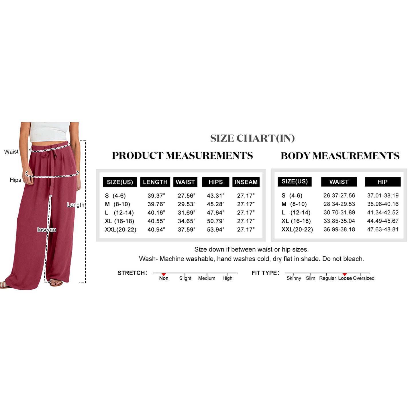 WQD Women Wide Leg Palazzo Pants High Waist Flowy Casual Loose Fit Trousers for Lounge Travel Daily Office Wear