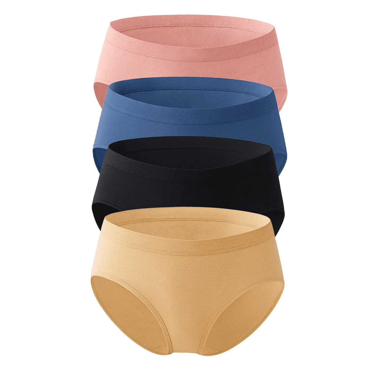 WQD Women's Plus Size Underwear 8 Pack Stretch Briefs Full Coverage Panties Soft Breathable No Ride Up Everyday Panty Set