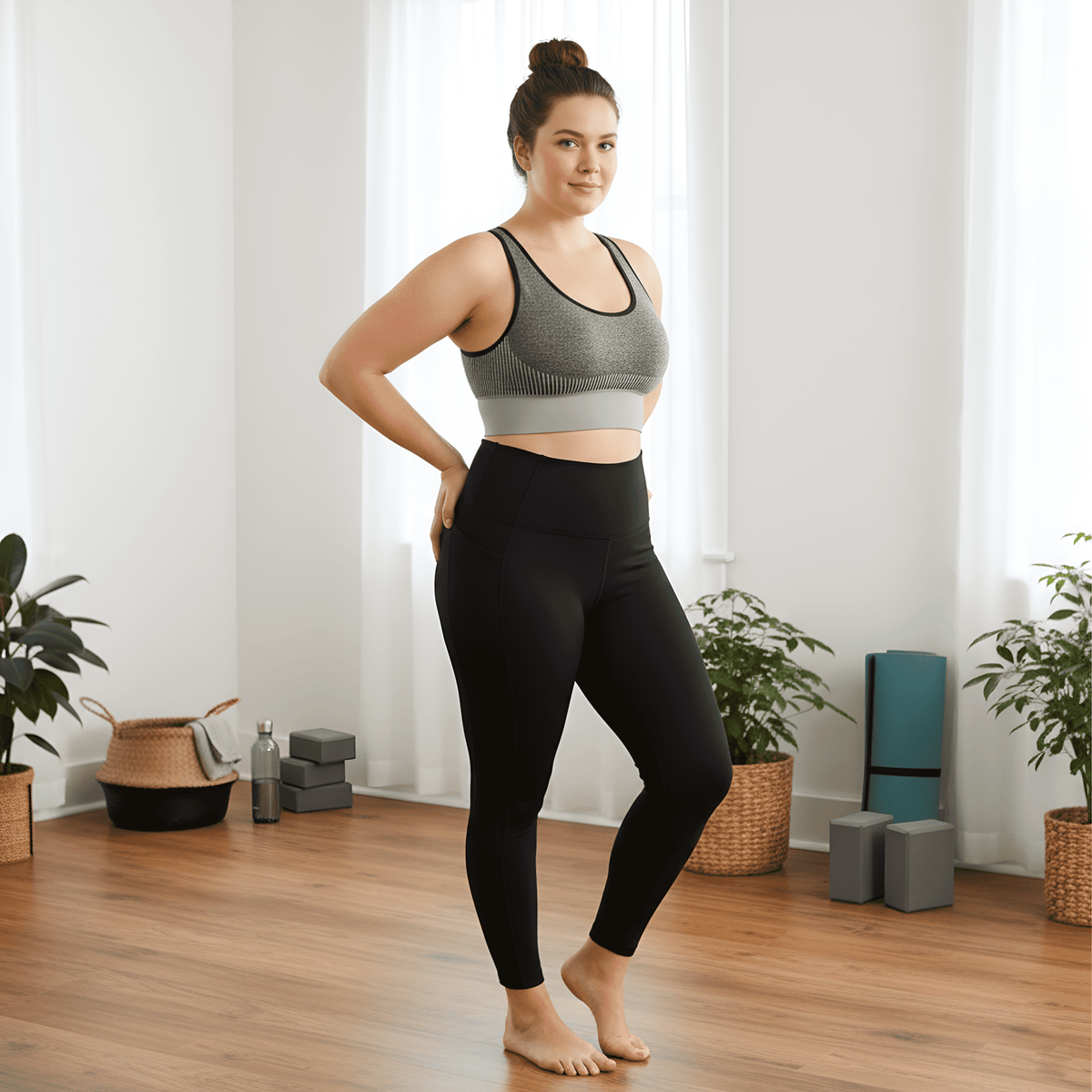 WQD 2 Pack Yoga Sports Bras for Women High Impact Padded Wirefree Seamless Support for Yoga Running Training Gym Workouts