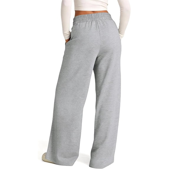 WQD Women's Sweatpants Wide Leg Lounge Joggers with Drawstring Comfy Loose Fit Casual Workout Athletic Yoga Pants with Pockets
