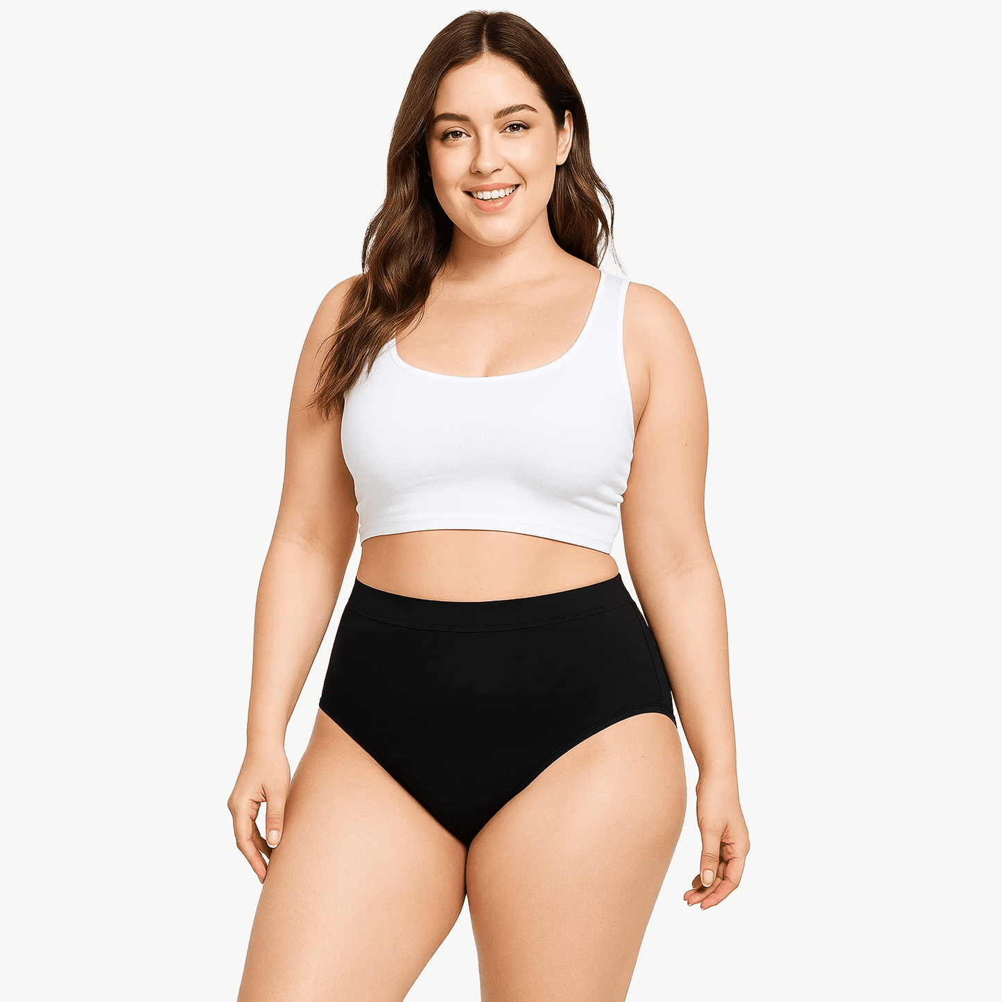 WQD Women's Plus Size Underwear 8 Pack Stretch Briefs Full Coverage Panties Soft Breathable No Ride Up Everyday Panty Set