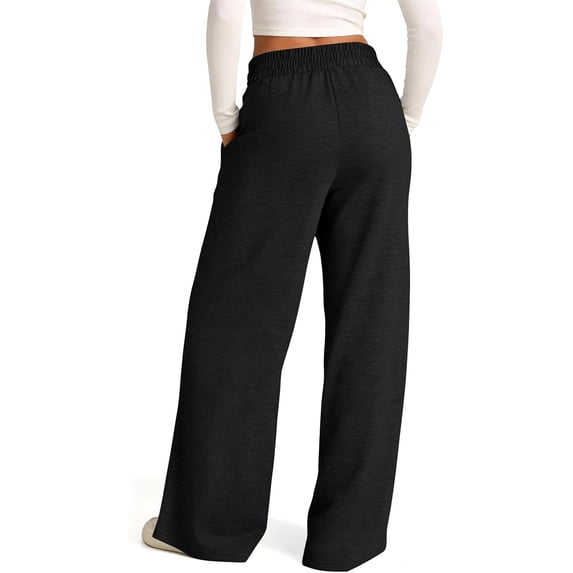 WQD Women's Sweatpants Wide Leg Lounge Joggers with Drawstring Comfy Loose Fit Casual Workout Athletic Yoga Pants with Pockets
