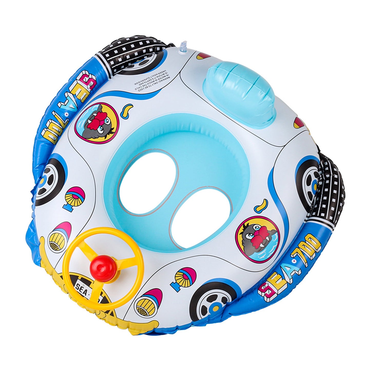 Flynow Baby Pool Float, Baby Swimming Float with Safety Seat, Smart Swim Trainer, Inflatable Toddlers Pool Floats, Infant Swim Floats, Kids Floaties, Water Toy Gift Beach Summer Essentials
