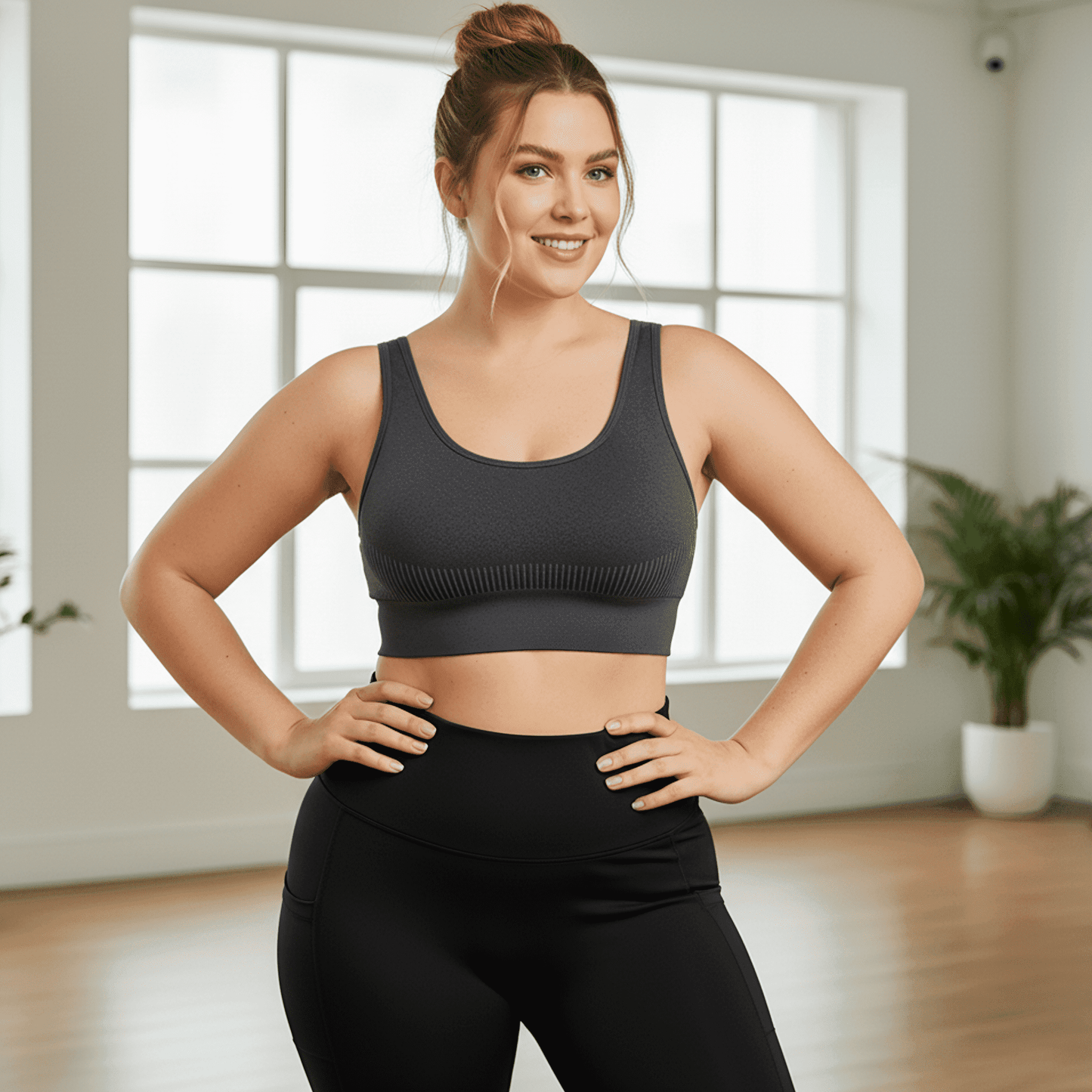 WQD Sports Bras for Women High Support Wirefree Padded Workout Bras Comfortable Athletic Yoga Bra Tops for Running Training Fitness Gym