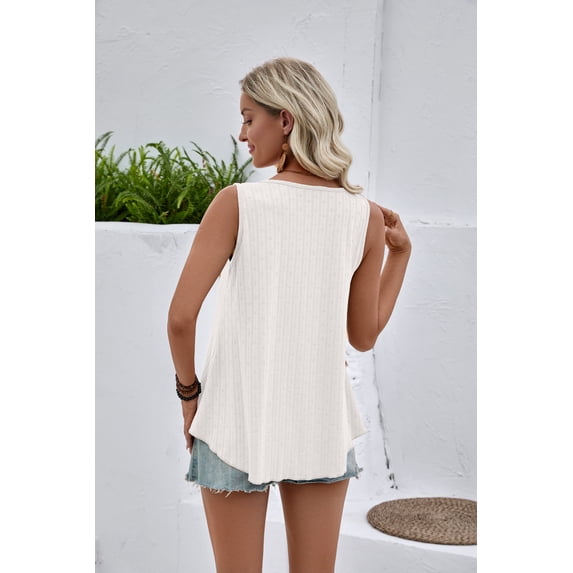 WQD Women’s Tank Tops 2 Pack Sleeveless Casual Loose Fit Flowy Swing Tunic Shirts Cute Heart Print Summer Lightweight Tops