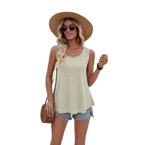 WQD Women’s Tank Tops 2 Pack Sleeveless Casual Loose Fit Flowy Swing Tunic Shirts Cute Heart Print Summer Lightweight Tops