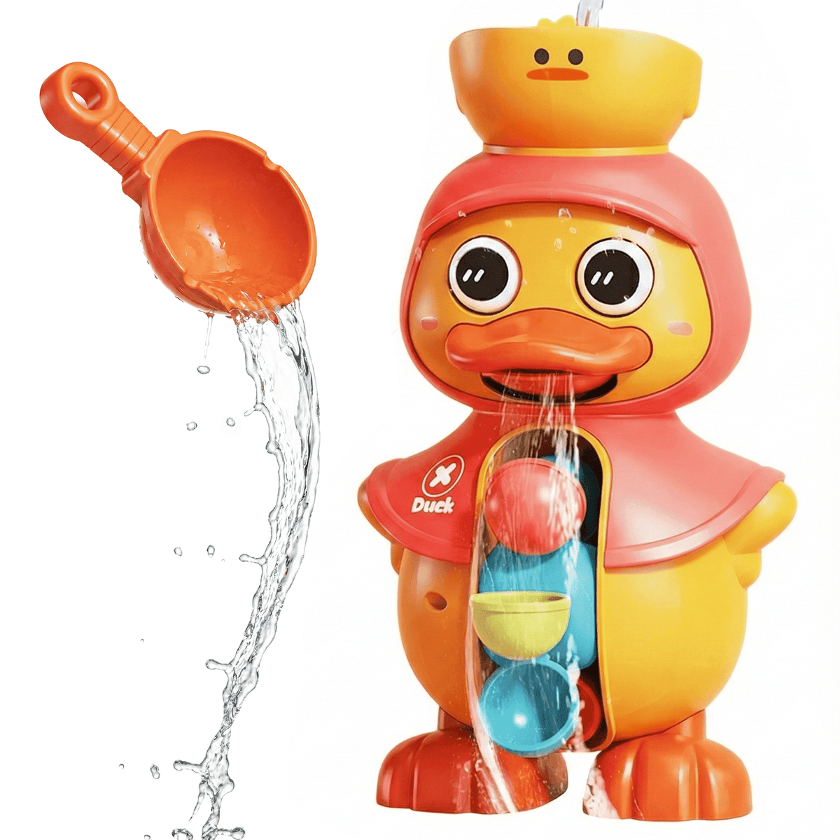 Flynow Bath Toy for Toddler 1-3 Year Old, Baby Waterfall Bathtub Toy with Suction Cup, Kids Bath Tub Shower Playset, Infant Bathtime Fun Birthday Gift 18 24 Month, Girl Boy Age 1 2 3 4 5