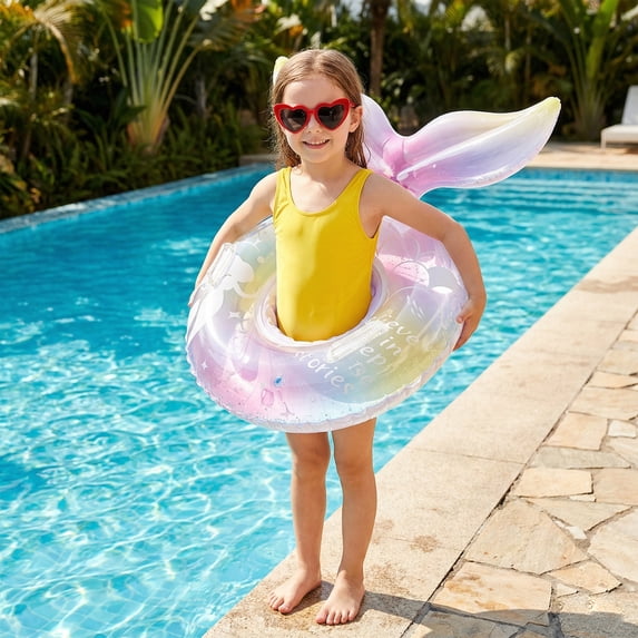 Flynow Baby Pool Float, Baby Swimming Float with Safety Seat, Smart Swim Trainer, Inflatable Toddlers Pool Floats, Infant Swim Floats, Kids Floaties, Beach Toys Summer Essentials for Girls