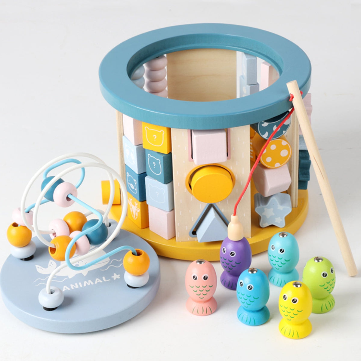 Flynow Wooden Activity Cube Baby Toys for 1 Year Old Toddlers 12 Months + Toddler Learning Educationa Toys 1-3 Boys Girls Baby Sensory Interactive Birthday Gift