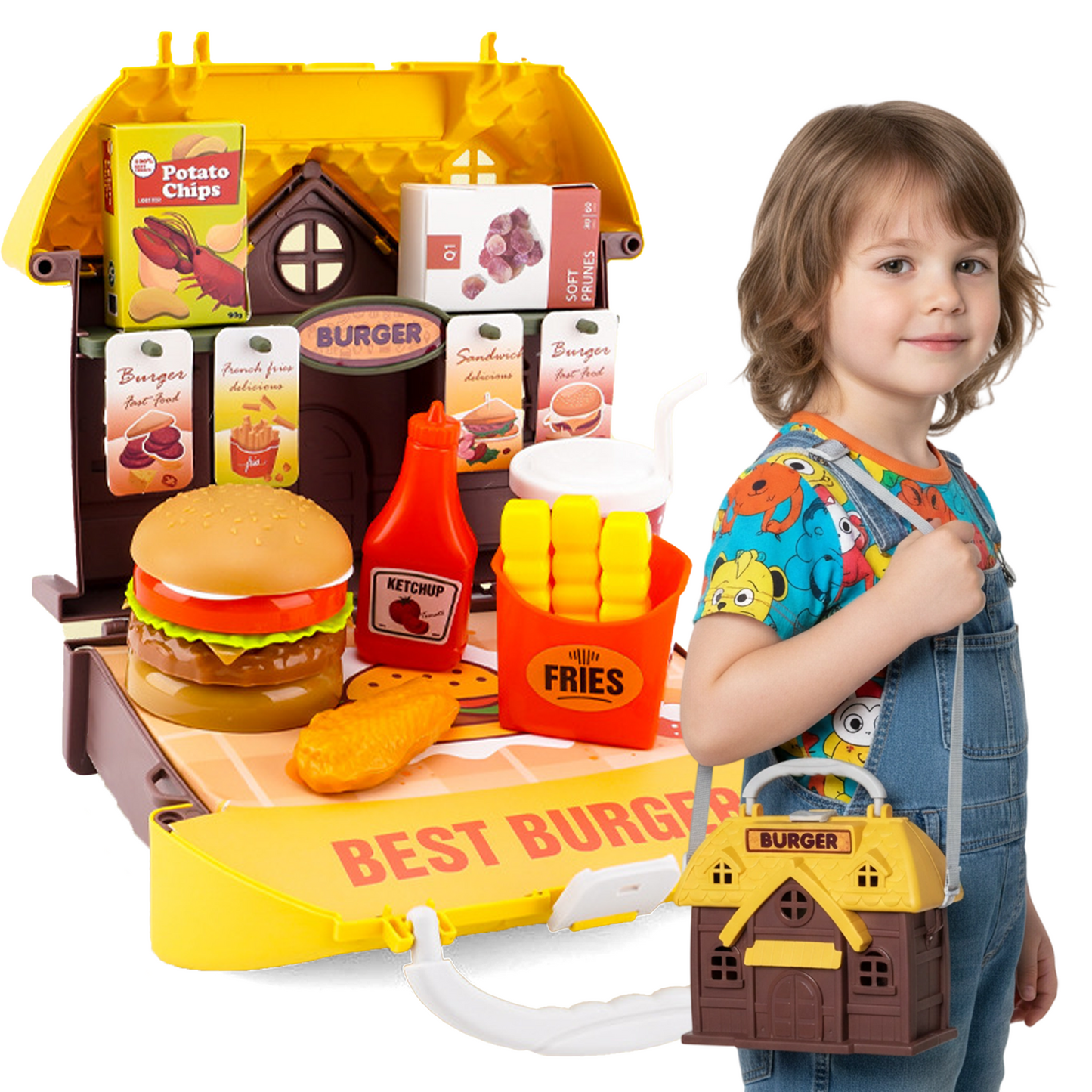 Flynow Kids Kitchen Playset Toys, Cooking Pretend Play for Toddler 1-3 Year Old, 23pcs Interactive Toy Accessories with Food Utensils Pots, Christmas Birthday Gift for Girls Age 2 4 5 6 7 8 9 10