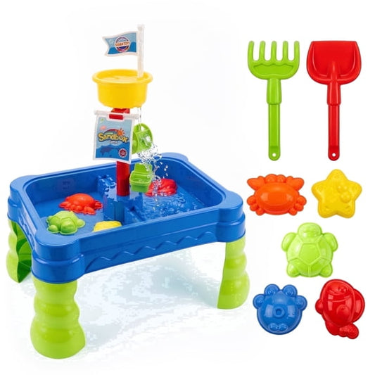 Flynow Water Table,Play Sand Sensory Water with Accessories, Summer Outdoor Sandbox