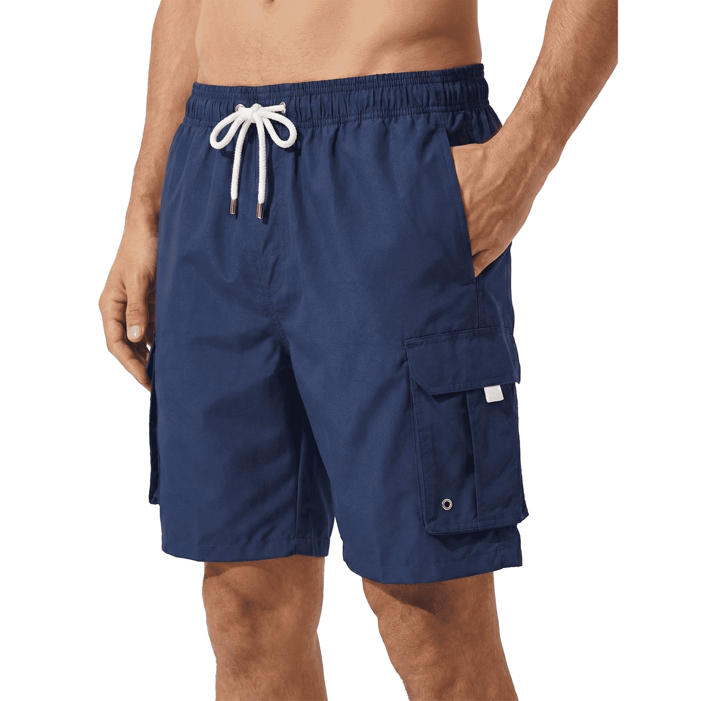 WQD Men’s Swim Trunks Quick Dry Board Shorts with Mesh Lining and Pockets Elastic Waist Drawstring Beach Shorts Breathable Swimwear Bathing Suits for Swimming Surfing Vacation