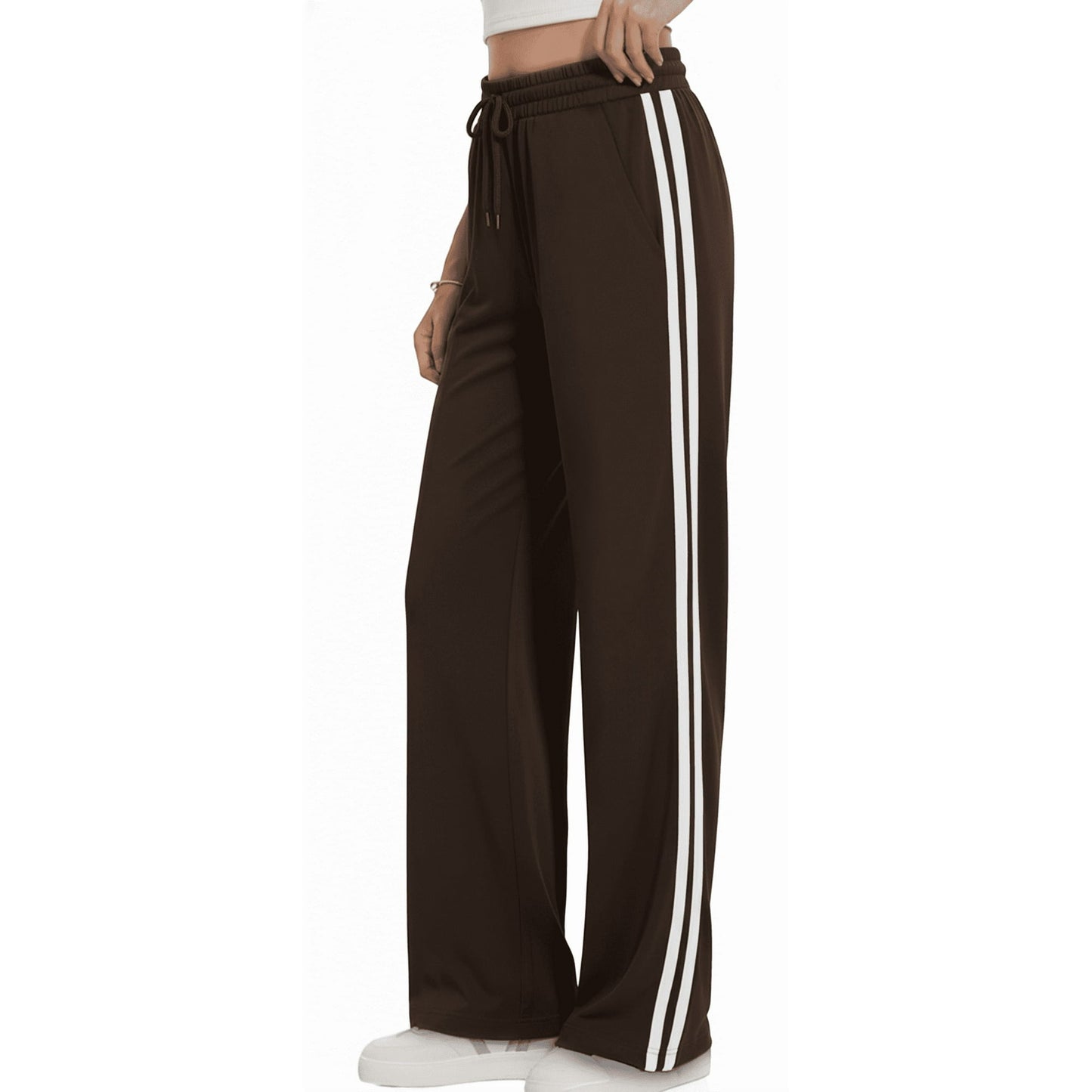 WQD Womens Yoga Sweatpants Joggers Wide Leg High Waisted Lounge Pants Comfy Workout Loose Pants with Pockets