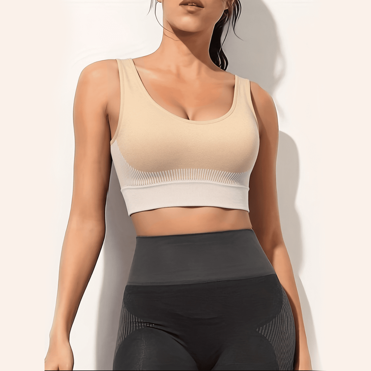 WQD Sports Bras for Women High Support Wirefree Padded Workout Bras Comfortable Athletic Yoga Bra Tops for Running Training Fitness Gym
