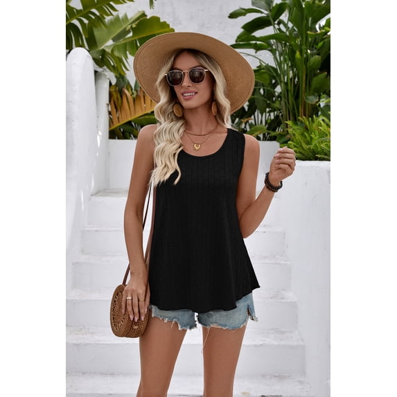 WQD Women’s Tank Tops 2 Pack Sleeveless Casual Loose Fit Flowy Swing Tunic Shirts Cute Heart Print Summer Lightweight Tops