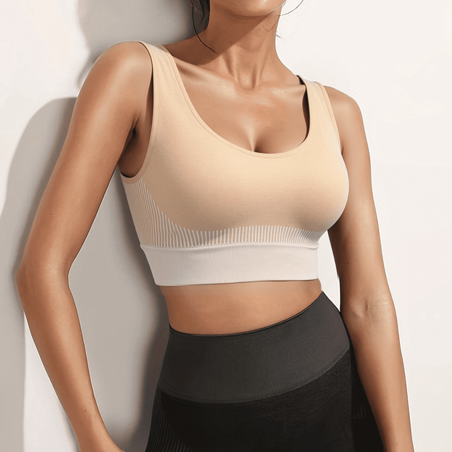 WQD Sports Bras for Women High Support Wirefree Padded Workout Bras Comfortable Athletic Yoga Bra Tops for Running Training Fitness Gym