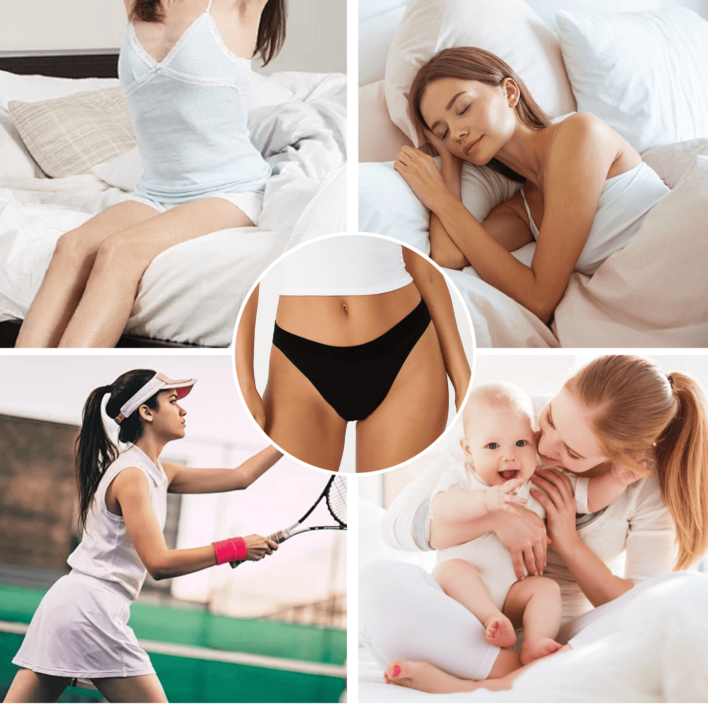 WQD Women's Seamless Bikini Underwear 8 Pack Stretch Fit Panties Soft Breathable Briefs for Everyday Comfort