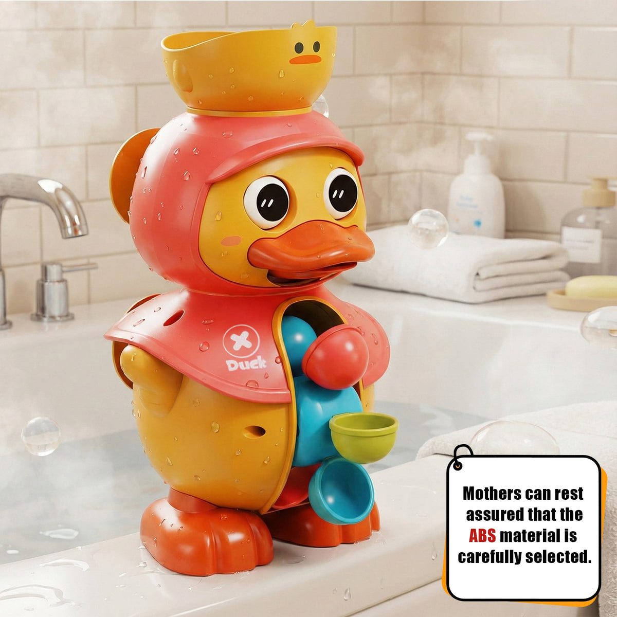 Flynow Bath Toy for Toddler 1-3 Year Old, Baby Waterfall Bathtub Toy with Suction Cup, Kids Bath Tub Shower Playset, Infant Bathtime Fun Birthday Gift 18 24 Month, Girl Boy Age 1 2 3 4 5