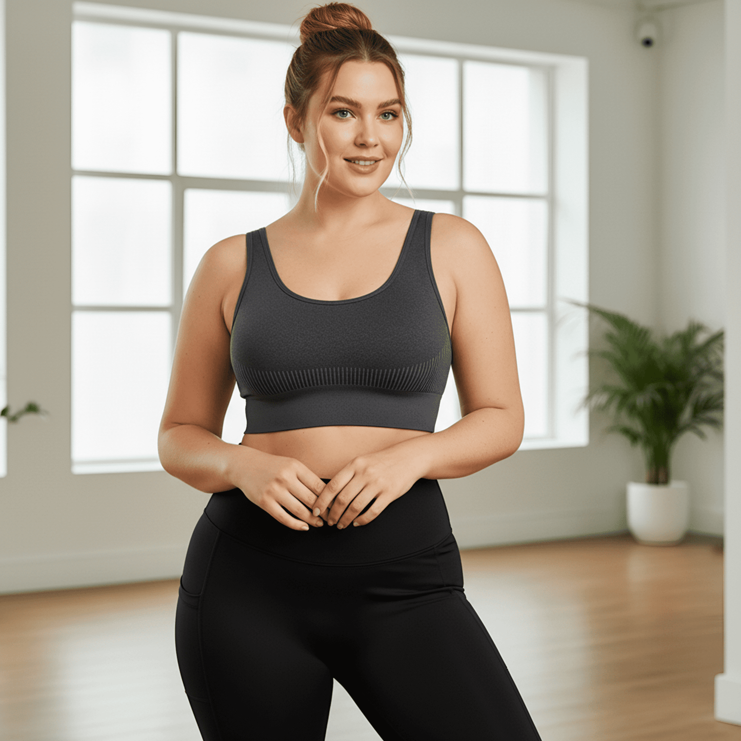 WQD 2 Pack Yoga Sports Bras for Women High Impact Padded Wirefree Seamless Support for Yoga Running Training Gym Workouts